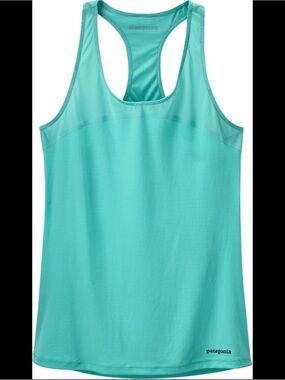 Patagonia Windchaser Sleeveless 
 Racerback Tank - Aqua Blue size XS